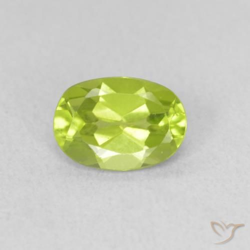0.91ct Natural Verde amarelado vivo Peridoto, oval, VVS-VS