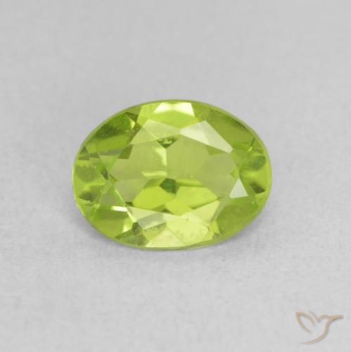 1.07ct Natural Verde amarelado vivo Peridoto, oval, VVS-VS