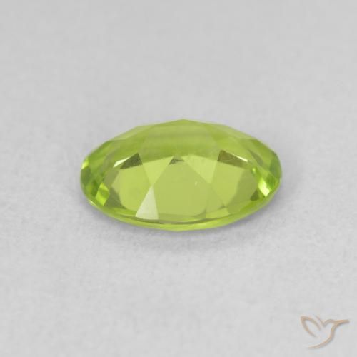 Peridoto Verde amarelado vivo Natural 1.07ct, oval, VVS-VS