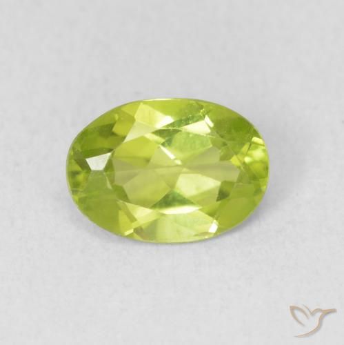 0.85ct Natural Verde amarelado vivo Peridoto, oval, VS