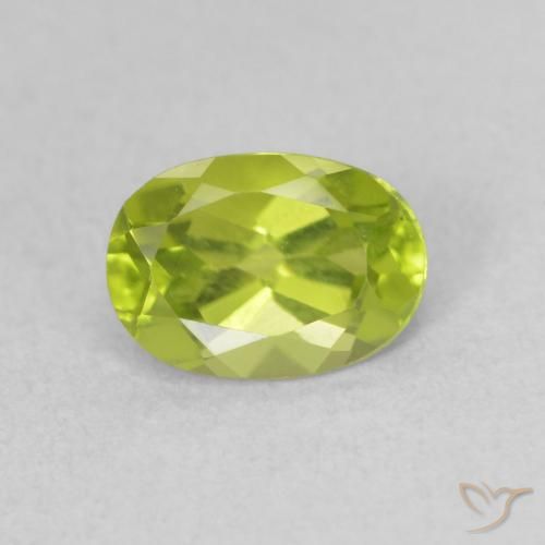 0.98ct Natural Verde amarelado vivo Peridoto, oval, VS