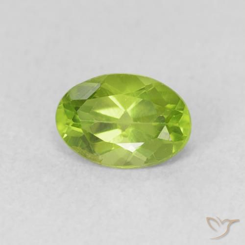 0.91ct Natural Verde médio Peridoto, oval, VS