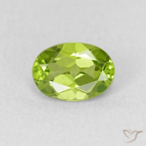 1.02ct Natural verde vivo Peridoto, oval, VS