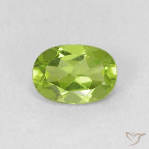 0.96ct Natural verde vivo Peridoto, oval, VS
