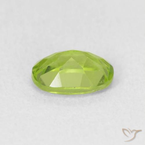Peridoto verde vivo Natural 0.96ct, oval, VS