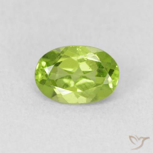 0.86ct Natural verde vivo Peridoto, oval, VS