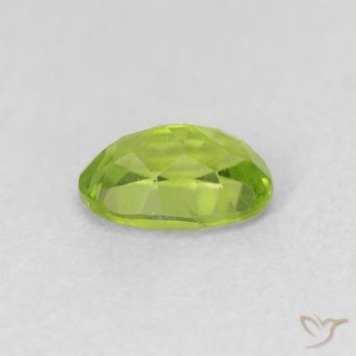 Peridoto verde vivo Natural 0.86ct, oval, VS