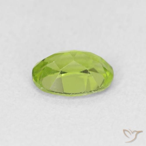 Peridoto verde vivo Natural 0.91ct, oval, VS
