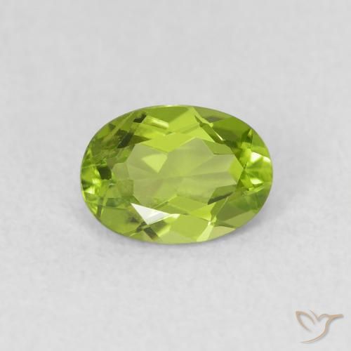 0.86ct Natural verde vivo Peridoto, oval, VS