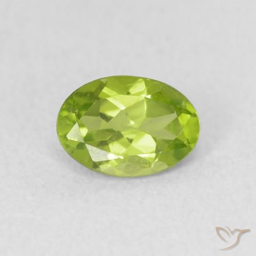 0.85ct Natural Verde médio Peridoto, oval, VS