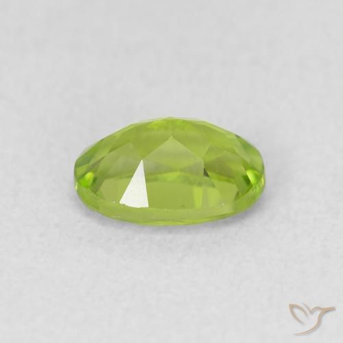 Peridoto verde vivo Natural 0.98ct, oval, VS