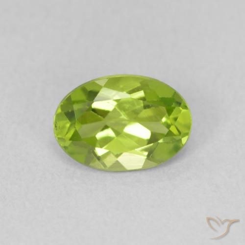 0.85ct Natural Verde amarelado Peridoto, oval, VS