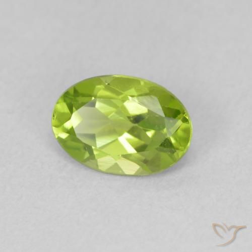 Peridoto Verde amarelado Natural 0.85ct, oval, VS
