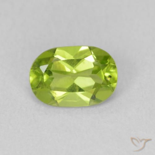 0.86ct Natural Verde amarelado vivo Peridoto, oval, VS