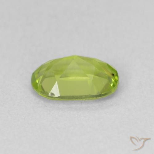 Peridoto Verde amarelado vivo Natural 0.86ct, oval, VS