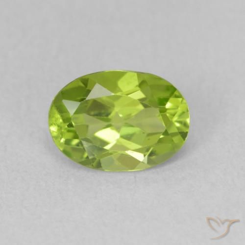 0.92ct Natural verde vivo Peridoto, oval, VS