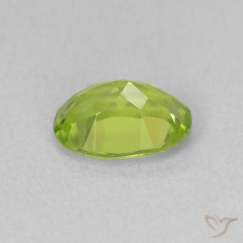 Peridoto verde vivo Natural 0.92ct, oval, VS