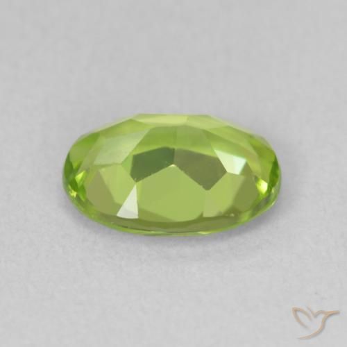 Peridoto verde vivo Natural 1.18ct, oval, VS