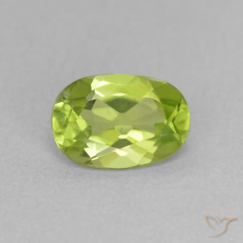 0.84ct Natural Verde amarelado vivo Peridoto, oval, VS