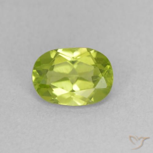 0.94ct Natural Verde amarelado vivo Peridoto, oval, VVS-VS
