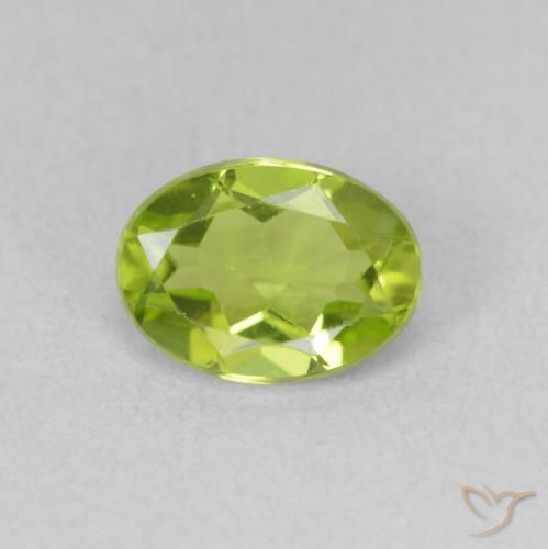 1.07ct Natural Verde médio Peridoto, oval, VVS-VS