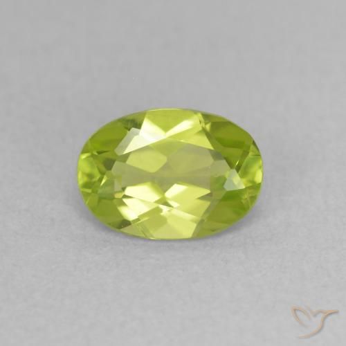 0.87ct Natural Verde claro Peridoto, oval, VVS-VS