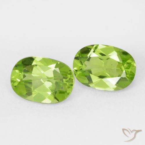 Pedras preciosas de Peridoto Verde médio natural de 1.91 ct, oval, VS