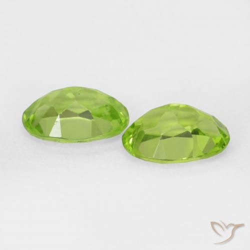 Pedras preciosas de Peridoto Verde médio natural de 1.62 ct, oval, VS