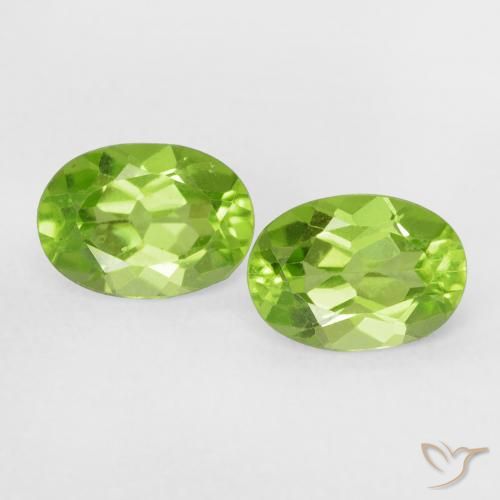 1.85ctw Natural verde vivo Peridoto, oval, VVS-VS
