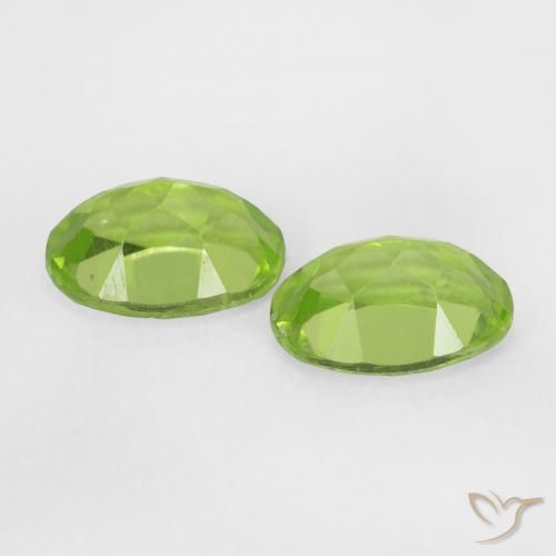 Pedras preciosas de Peridoto verde vivo natural de 1.85 ct, oval, VVS-VS