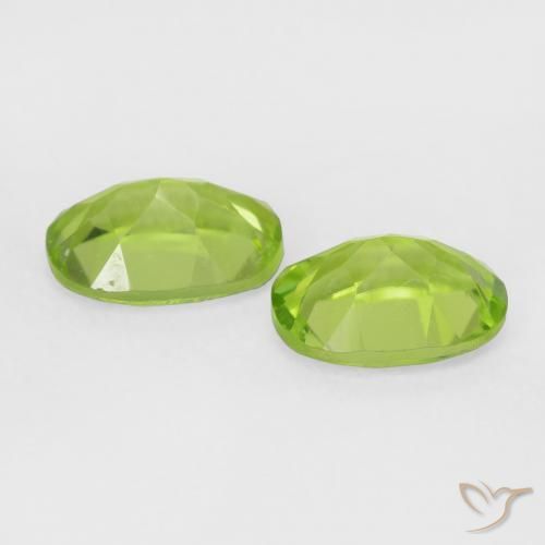Pedras preciosas de Peridoto verde vivo natural de 1.89 ct, oval, VVS-VS