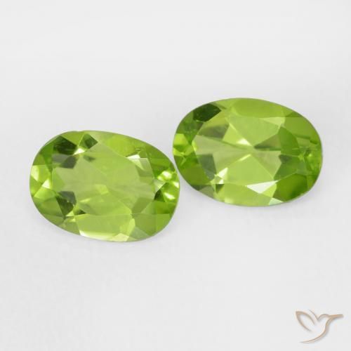 Pedras preciosas de Peridoto verde vivo natural de 1.75 ct, Corte Oval, VS