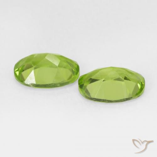 Pedras preciosas de Peridoto verde vivo natural de 1.75 ct, Corte Oval, VS