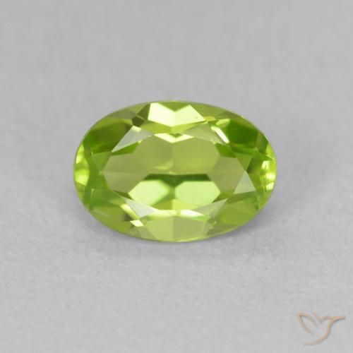 0.96ct Natural verde vivo Peridoto, oval, VS