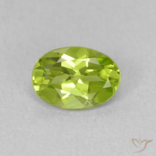 0.87ct Natural verde vivo Peridoto, oval, VVS-VS