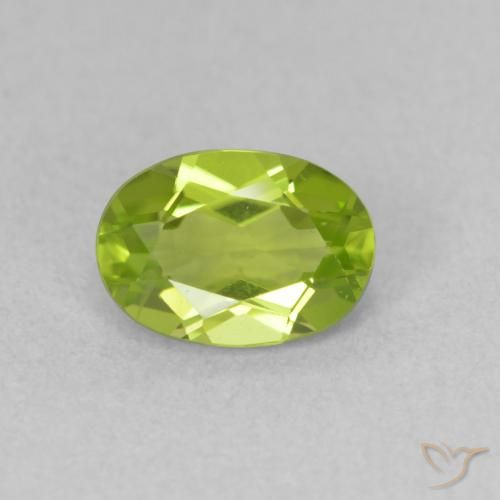 0.92ct Natural verde vivo Peridoto, oval, VVS-VS