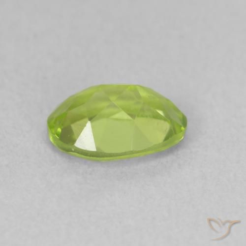 Peridoto verde vivo Natural 0.94ct, oval, VVS-VS