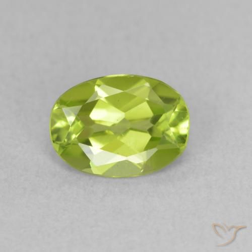 0.78ct Natural Verde claro Peridoto, oval, VVS-VS