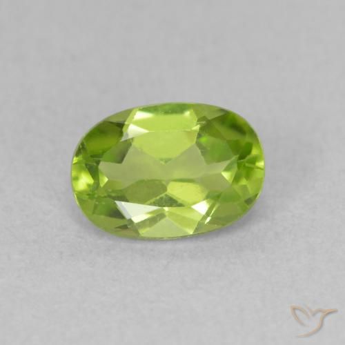 0.92ct Natural verde vivo Peridoto, oval, VVS-VS
