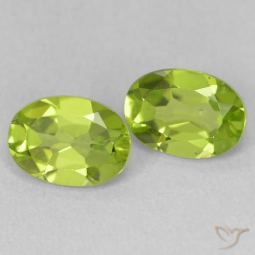Pedras preciosas de Peridoto verde vivo natural de 2.01 ct, oval, VS