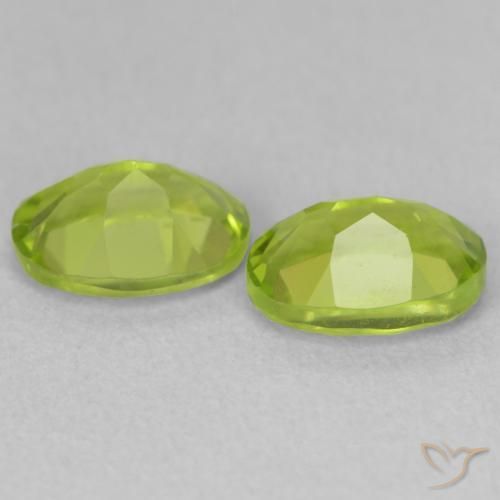 Pedras preciosas de Peridoto verde vivo natural de 2.01 ct, oval, VS