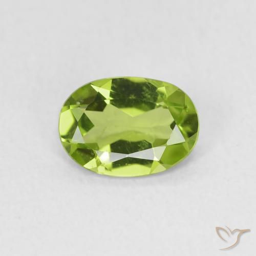 0.77ct Natural verde vivo Peridoto, oval, VVS