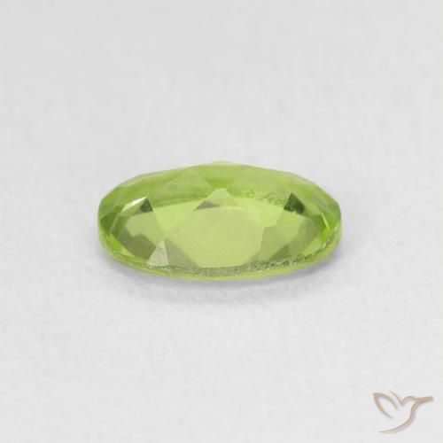 Peridoto verde vivo Natural 0.79ct, oval, VVS