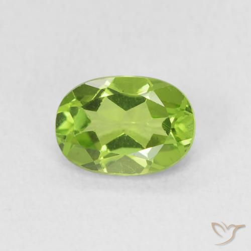 0.96ct Natural Verde médio Peridoto, oval, VVS-VS