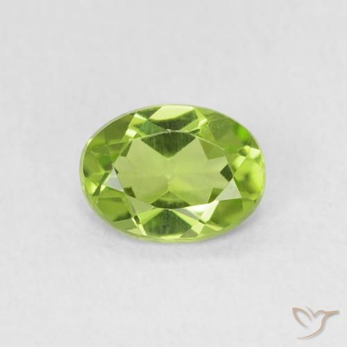 0.69ct Natural Verde médio Peridoto, oval, VVS-VS