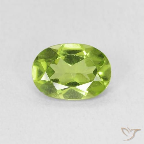 0.79ct Natural verde vivo Peridoto, oval, VVS-VS