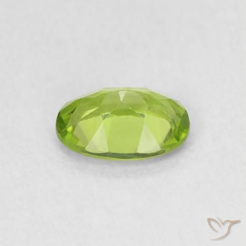 Peridoto verde vivo Natural 0.79ct, oval, VVS-VS
