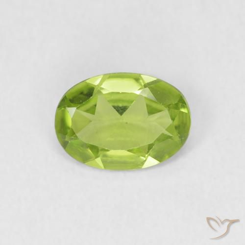 0.71ct Natural Verde médio Peridoto, oval, VVS-VS