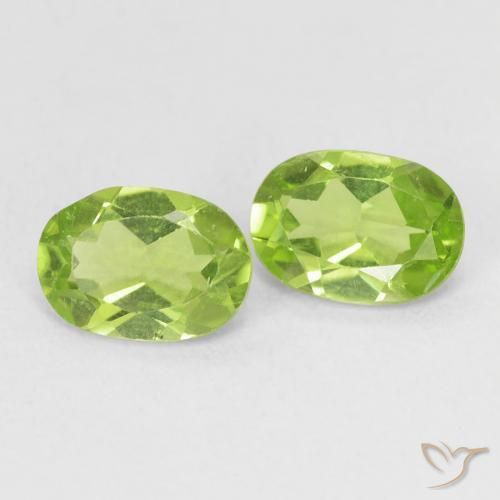 Pedras preciosas de Peridoto Verde Vivo Claro natural de 1.62 ct, oval, VVS-VS
