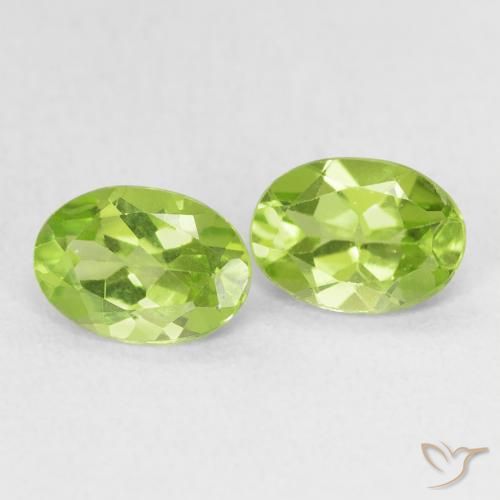 Pedras preciosas de Peridoto Verde Vivo Claro natural de 1.56 ct, oval, VVS-VS